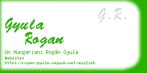 gyula rogan business card